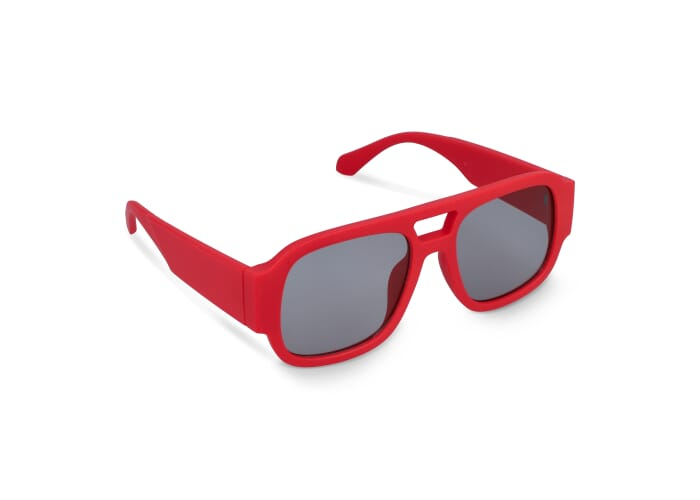 Solaires publicitaires UV400 en RPC Bastian Rouge clair